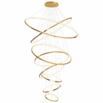 Lustre Suspension LED Moderne Anneaux Entrelacés Or