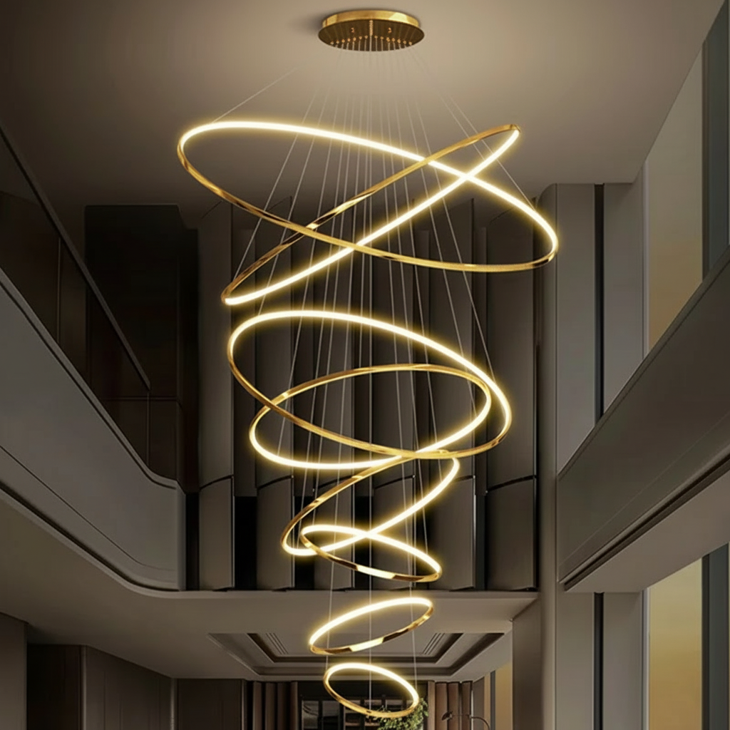 Lustre Suspension LED Anneaux