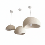 Lustre Wabi-Sabi Effet Pierre Blanche