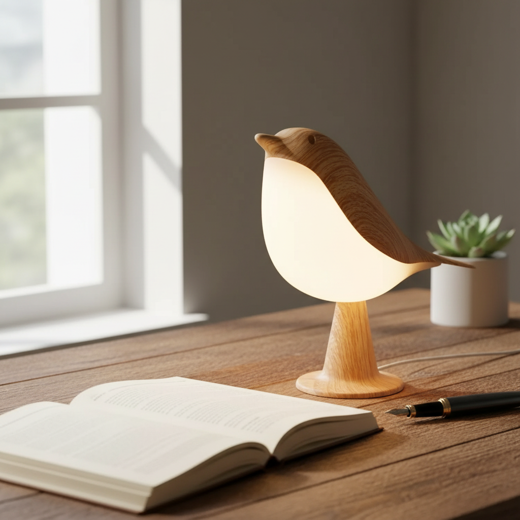 Mini Lampe de Bureau Oiseau