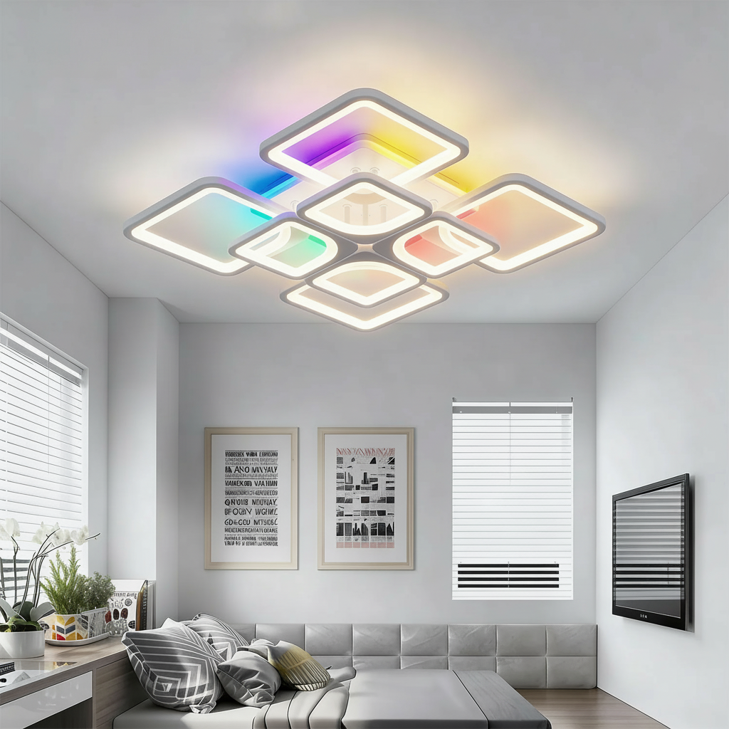 Plafonnier LED Carré RGB