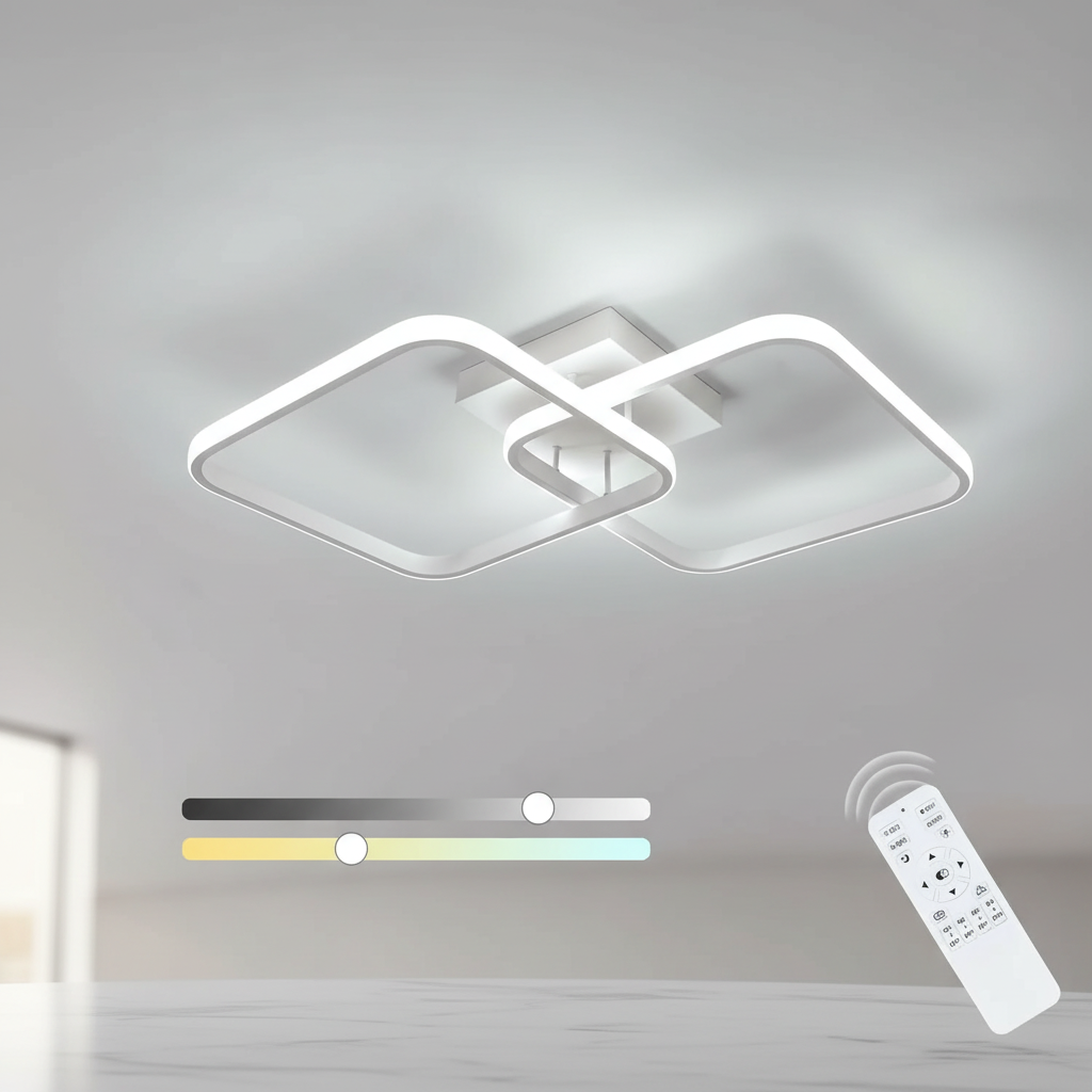Plafonnier LED Design Double Carré