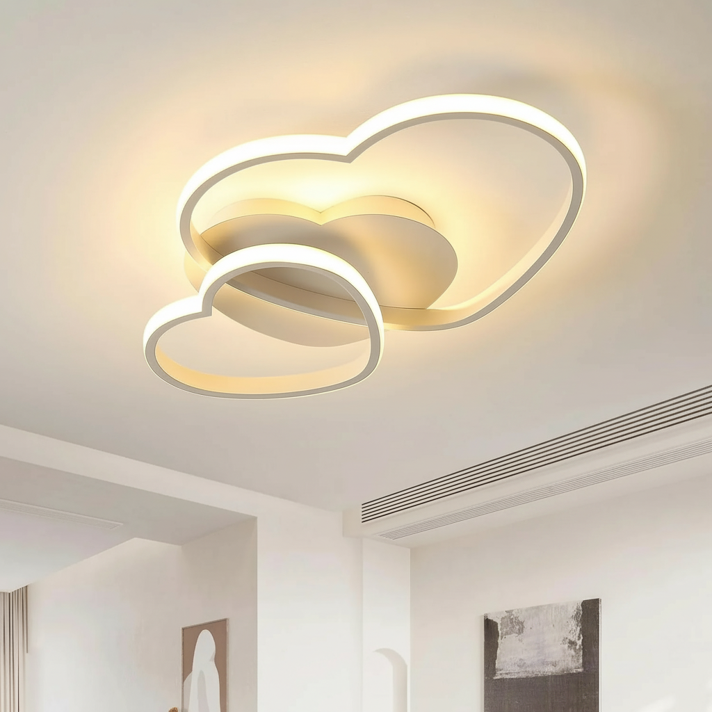 Plafonnier LED Double Cœur