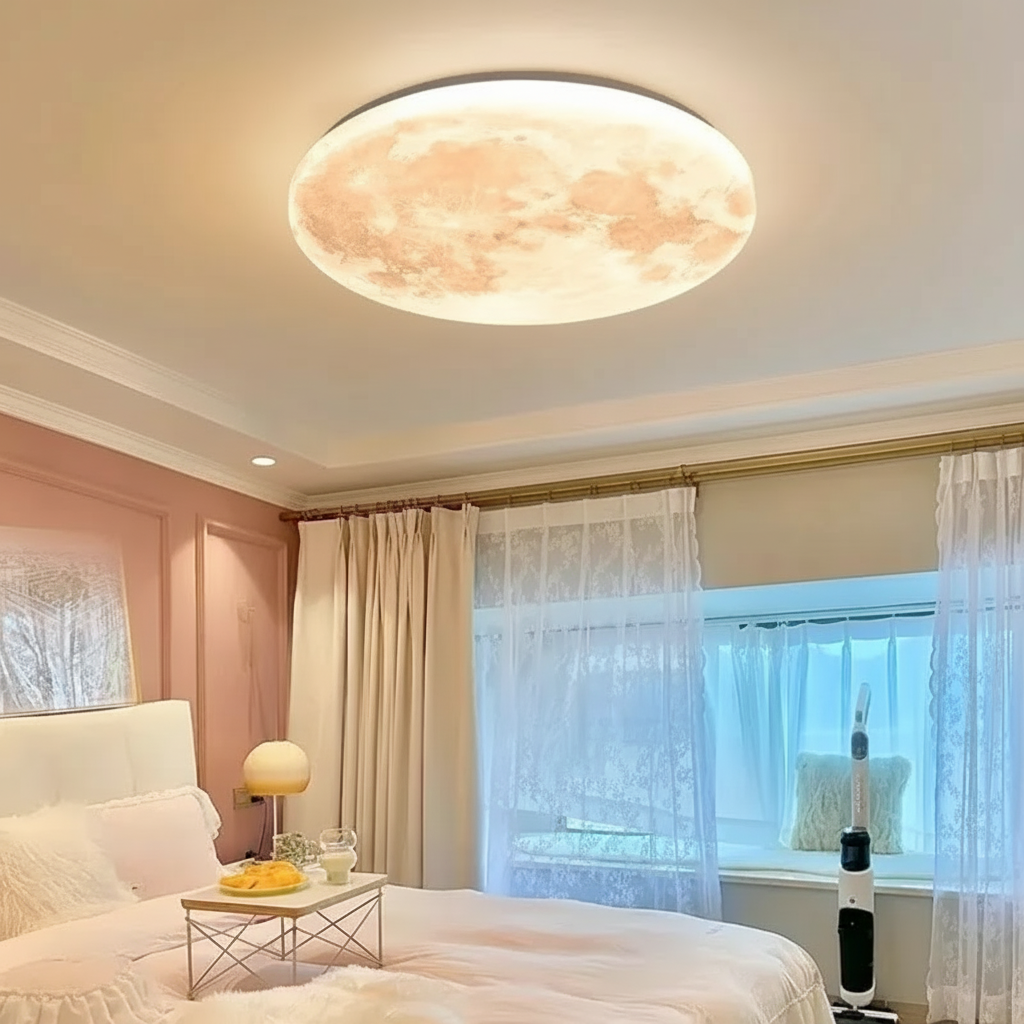 Plafonnier LED Lune 3D
