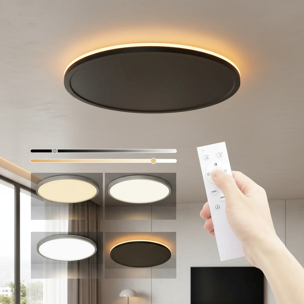 Plafonnier LED Plat Circulaire Indirect