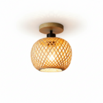 Plafonnier Led Retro Bambou tissé