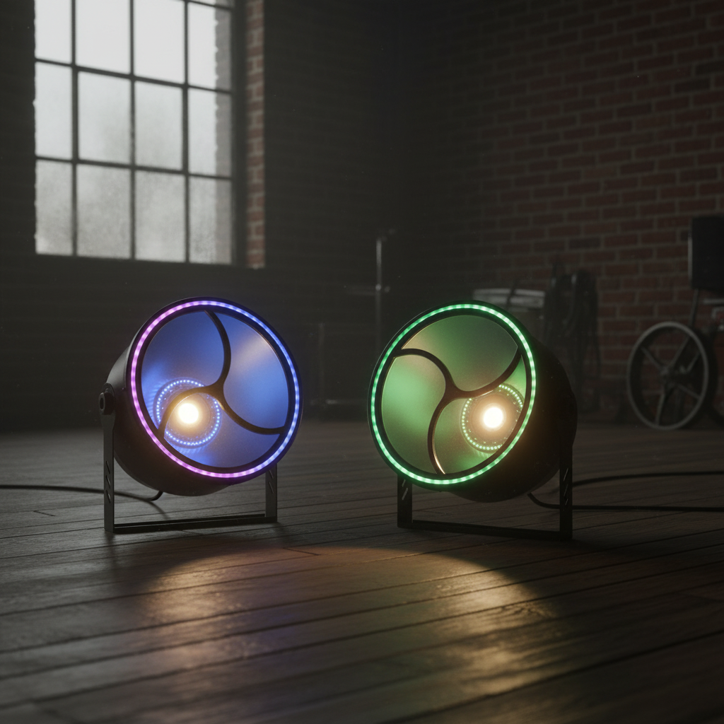 Projecteur LED RGB Vintage