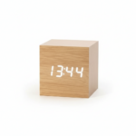 Réveil Cube LED Bois Scandinave