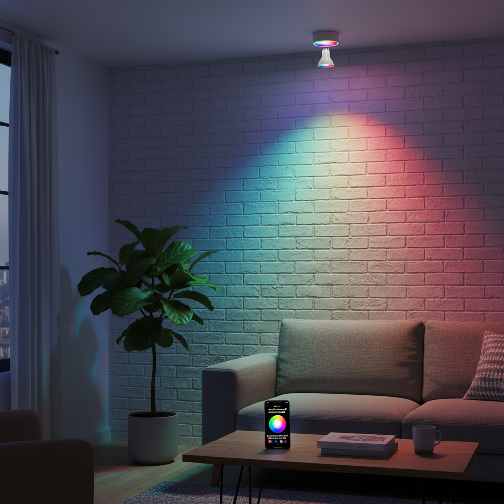 Spot LED Connecté GU10 WiFi RGB 230V 180°