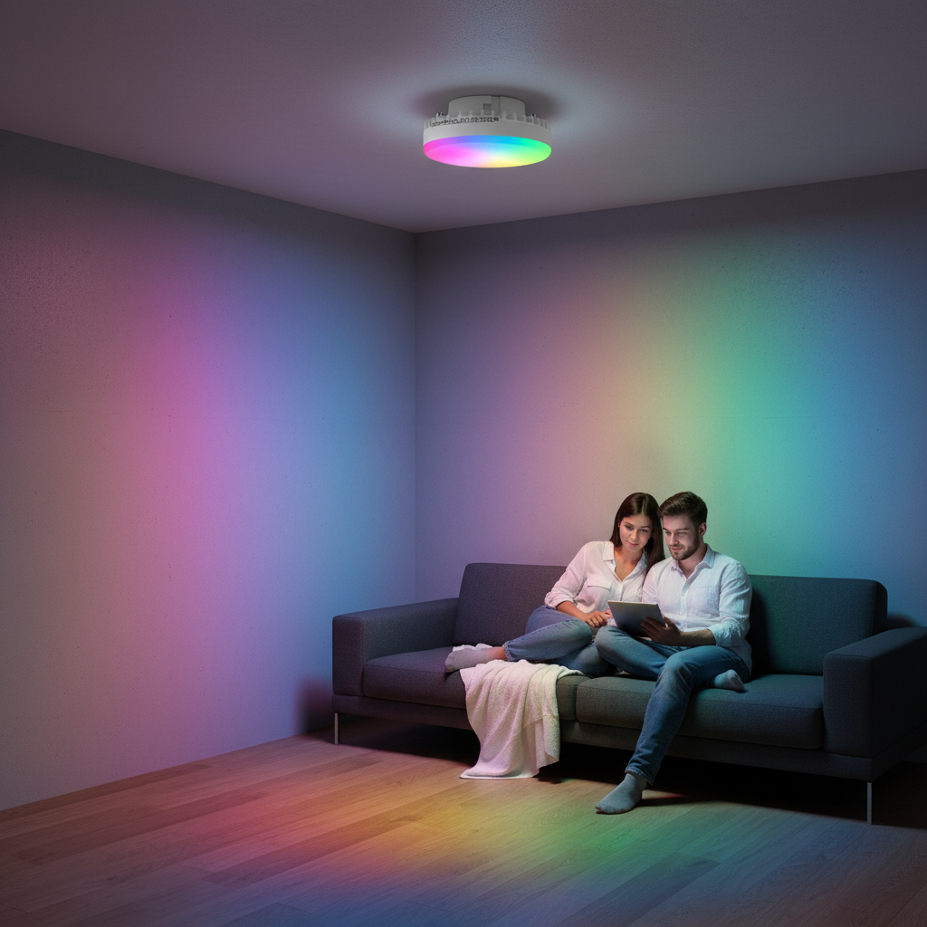 Spot LED GX53 Extra-Plat Connecté 230V RGBWC 120°