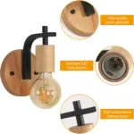 Applique Murale LED Scandinave Chêne – Image 5