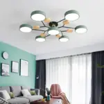 Plafonnier LED Scandinave Vert – Image 3