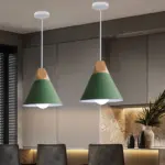 Suspension LED Scandinave Vert – Image 5
