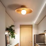 Plafonnier LED Design Nordique Bois