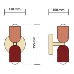 Applique Murale LED Scandinave Bicolore – Image 6