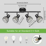 Plafonnier LED Industriel 4 Spots – Image 5