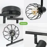 Plafonnier LED Industriel 4 Spots – Image 3