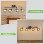 Plafonnier LED Industriel 4 Spots – Image 2