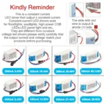Driver LED 21 – 43 VDC jusqu’à 450 mA 20W – Image 2